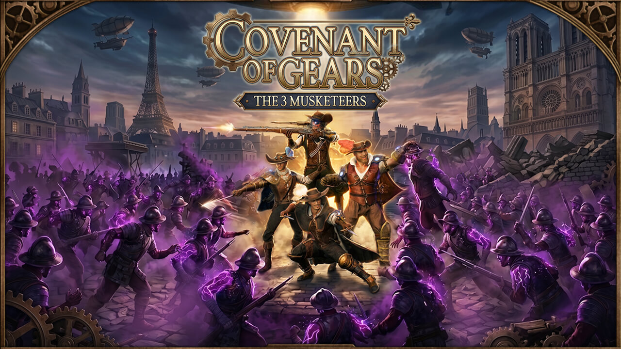 Состоялся анонс Covenant of Gears: The Three Musketeers — CRPG по мотивам «Трёх мушкетёров» в сеттинге стимпанка на RPGNuke